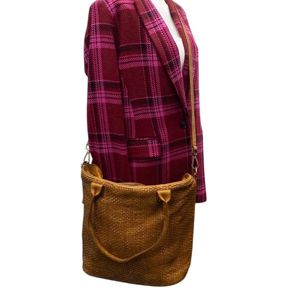 Vilenca Holland Large Tote Laptop Shoulder Bag Woven Leather - Picture 3 of 11